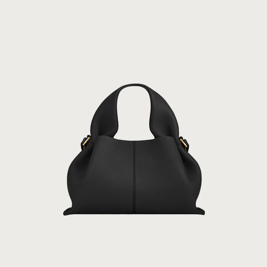 Genuine Leather Dumpling Shoulder Bag with Gift Box