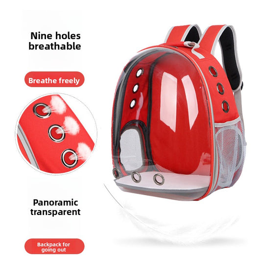 Bubble Window Pet Carrier Backpack – Breathable Space Capsule Bag for Cats & Dogs