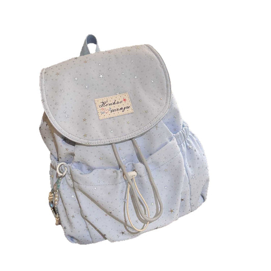 Girls Star Drawstring Backpack – Cute Lightweight School & Casual Bag