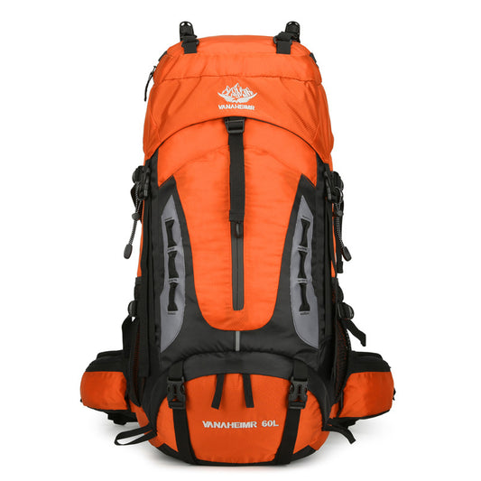 60L Nylon Hiking Backpack – Large Capacity Travel & Outdoor Bag