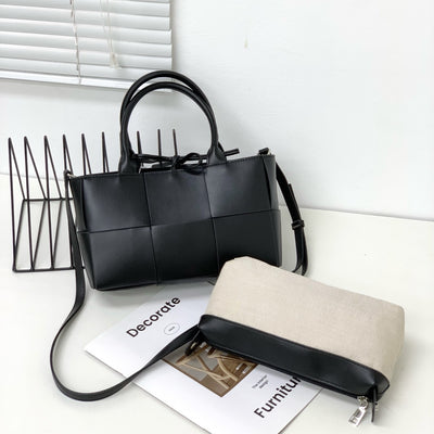 Genuine Leather Crossbody Tote Bag