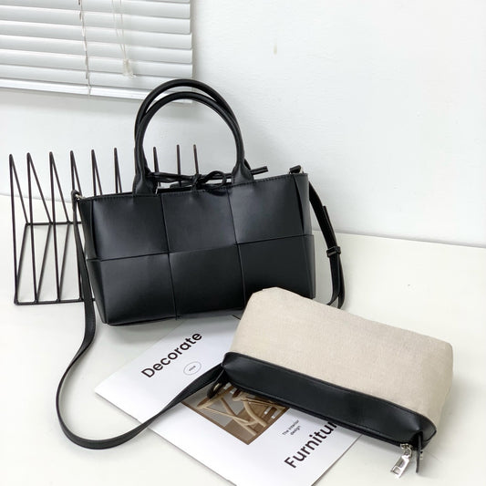 Genuine Leather Crossbody Tote Bag