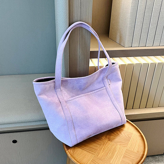 Women's Large PU Tote Bag – Lightweight Shoulder Bag with Zipper