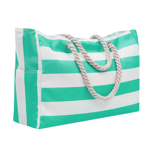 Large Oxford Fabric Beach Tote Bag with Embroidery – Foldable, 20-35L, 7 Colors