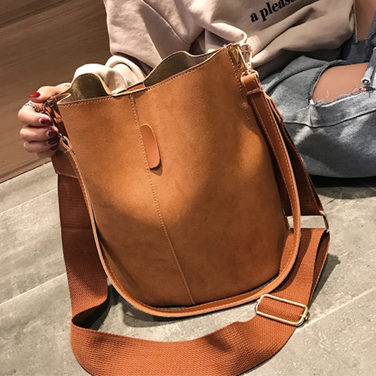 Women's Sequined PU Leather Bucket Bag | Large Capacity Shoulder & Crossbody Tote Handbag