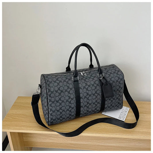 PU Leather Gym & Travel Duffle Bag for Men & Women | Business Casual Weekend Bag