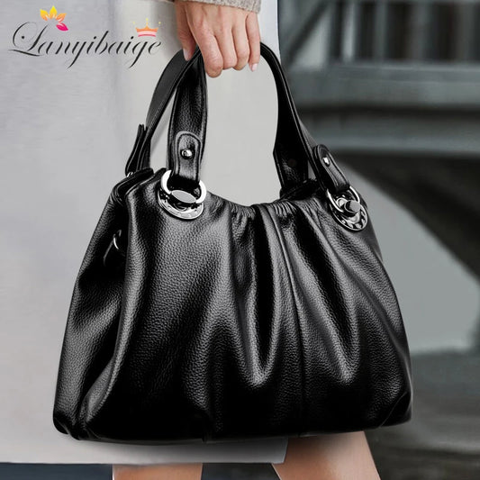 Women's Genuine Leather Crossbody Bag | Vintage Large Capacity Shoulder Handbag