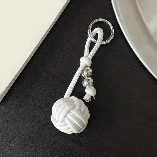 Elegant Ball Keychain | Leather Phone Lanyard Bag Charm Pendant