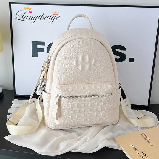 Women's PU Leather Backpack | Large Capacity Shoulder Bag for Work & Travel