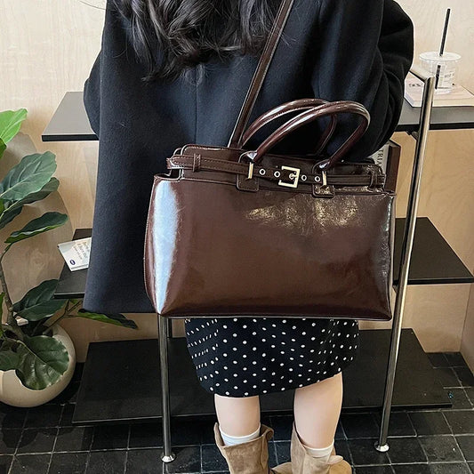 Women's Premium Leather Handbag – Designer-Style Luxury Shoulder Bag