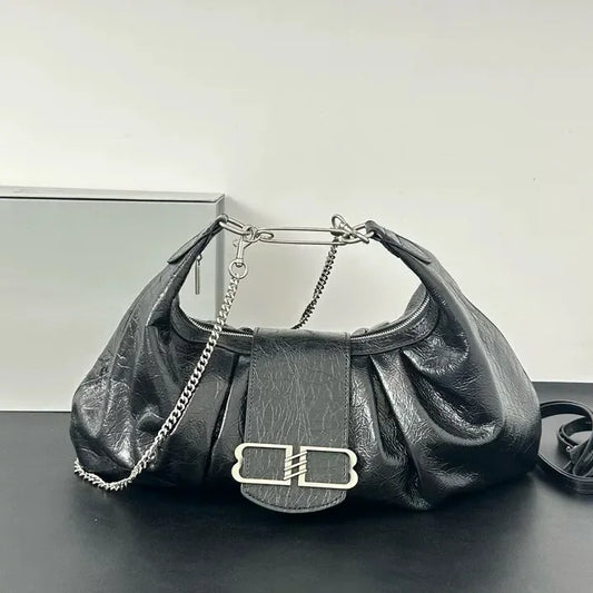Luxury Genuine Leather Chain Shoulder Bag for Women | Crossbody Evening Handbag