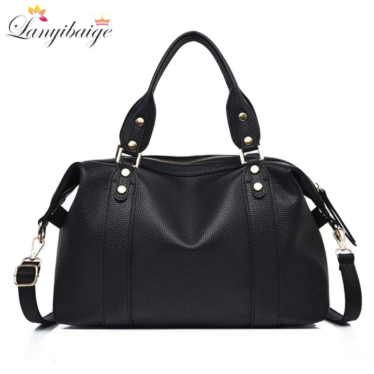 Women's PU Leather Shoulder Tote Bag | Large Capacity Crossbody Messenger Bag