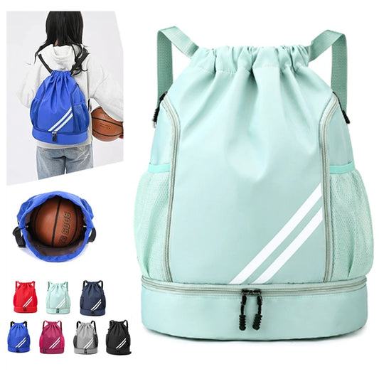Drawstring Sports Backpack for Men & Women | Gym Fitness Basketball Football Training Bag