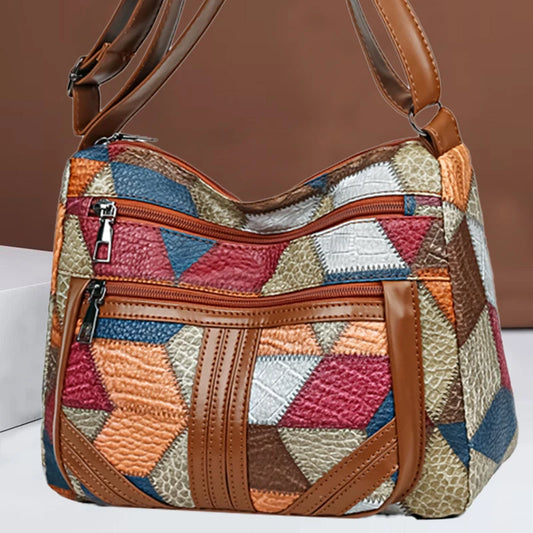 ALBA Bags | Women's Crossbody Shoulder Bag, Lightweight Geometric Patt