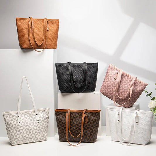 Embossed Floral Bucket Bag – Large Capacity Women's Handbag