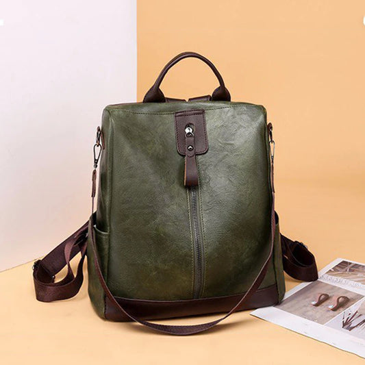 Women's Leather Backpack | Multifunction School & Travel Shoulder Bag