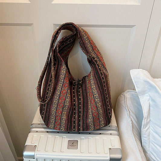 Boho Aztec Tote Bag for Women | Ethnic Crossbody Shoulder Purse