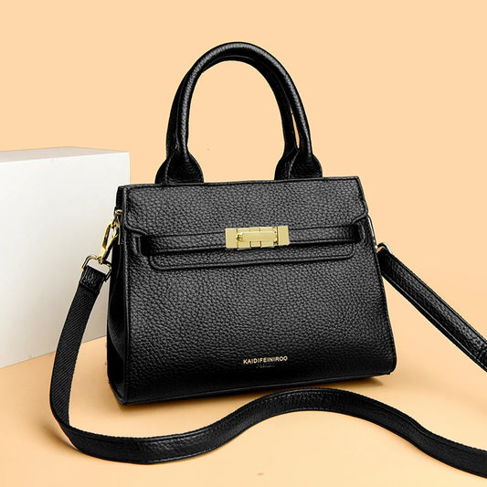 Women's Soft PU Leather Vintage Shoulder Bag | Rivet Detail Large Capacity Tote Handbag