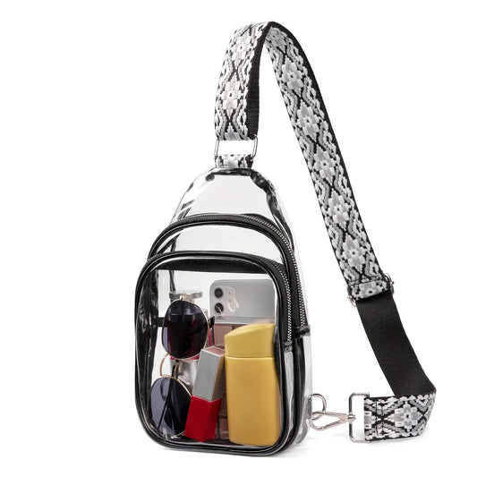 Clear Crossbody Bag for Women | Transparent Stadium Purse for Concerts & Sports Events