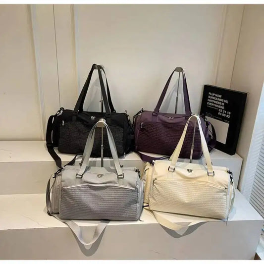 Women's Gym Duffle Bag with Shoe Compartment | Travel Weekender Bag