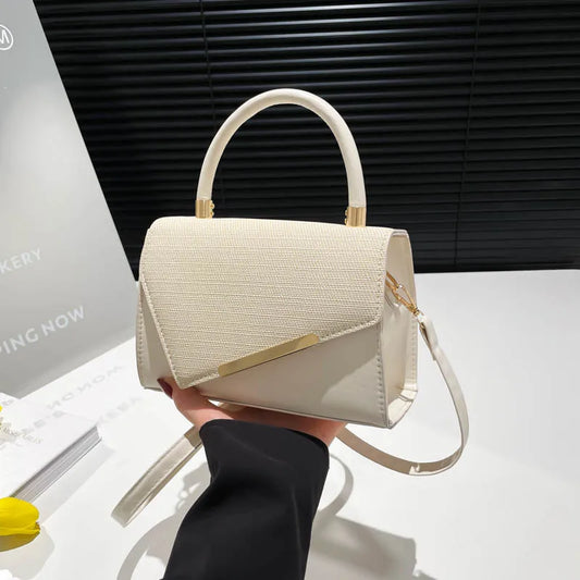 PU Leather Small Square Crossbody Bag for Women | Patchwork Shoulder Handbag