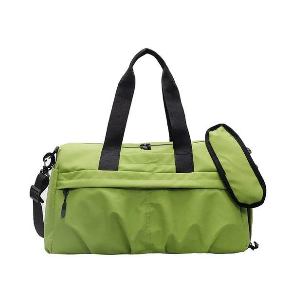Canvas Gym Duffel Bag with Dry-Wet Separation & Shoe Compartment for Women | Large Capacity Travel Crossbody Bag