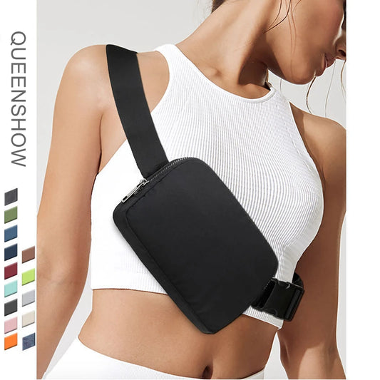 Nylon Chest Bag & Waist Pack for Men & Women | Sports Running Crossbody Belt Bag