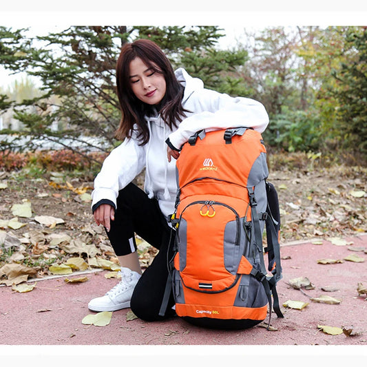 60L Waterproof Hiking Rucksack for Men & Women | Outdoor Camping Trekking Backpack