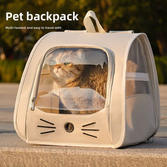 Large Capacity 3-in-1 Pet Backpack – Carry-On Carrier for Cats & Small Dogs