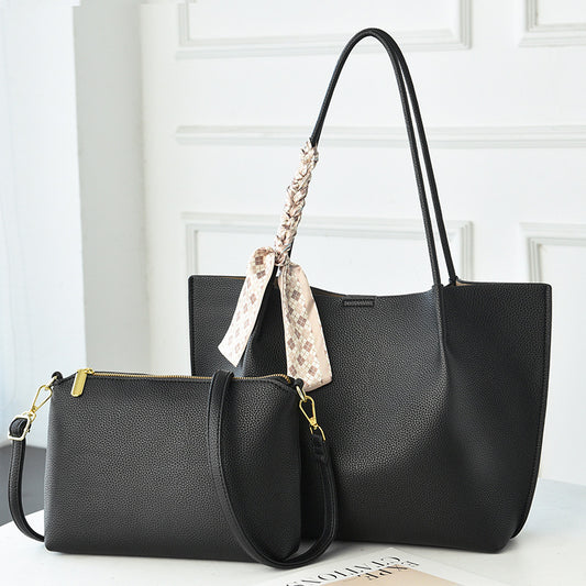 Women's Beaded Tassel Shoulder Bag – Spacious PU Leather Handbag